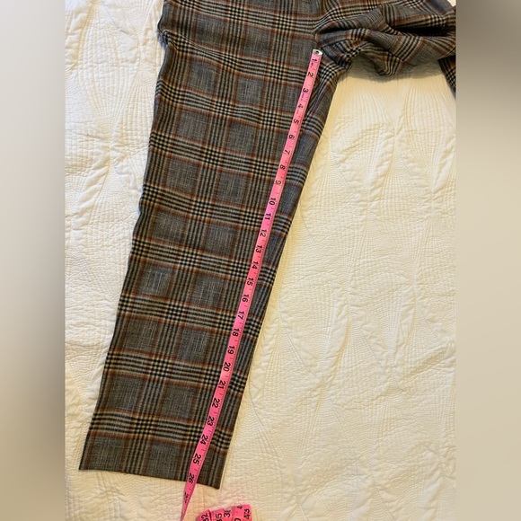 NWOT | Aritzia | Wilfred | Tie-Front Check Pant — Navy/Rust Plaid | Size 6 - Picture 16 of 16